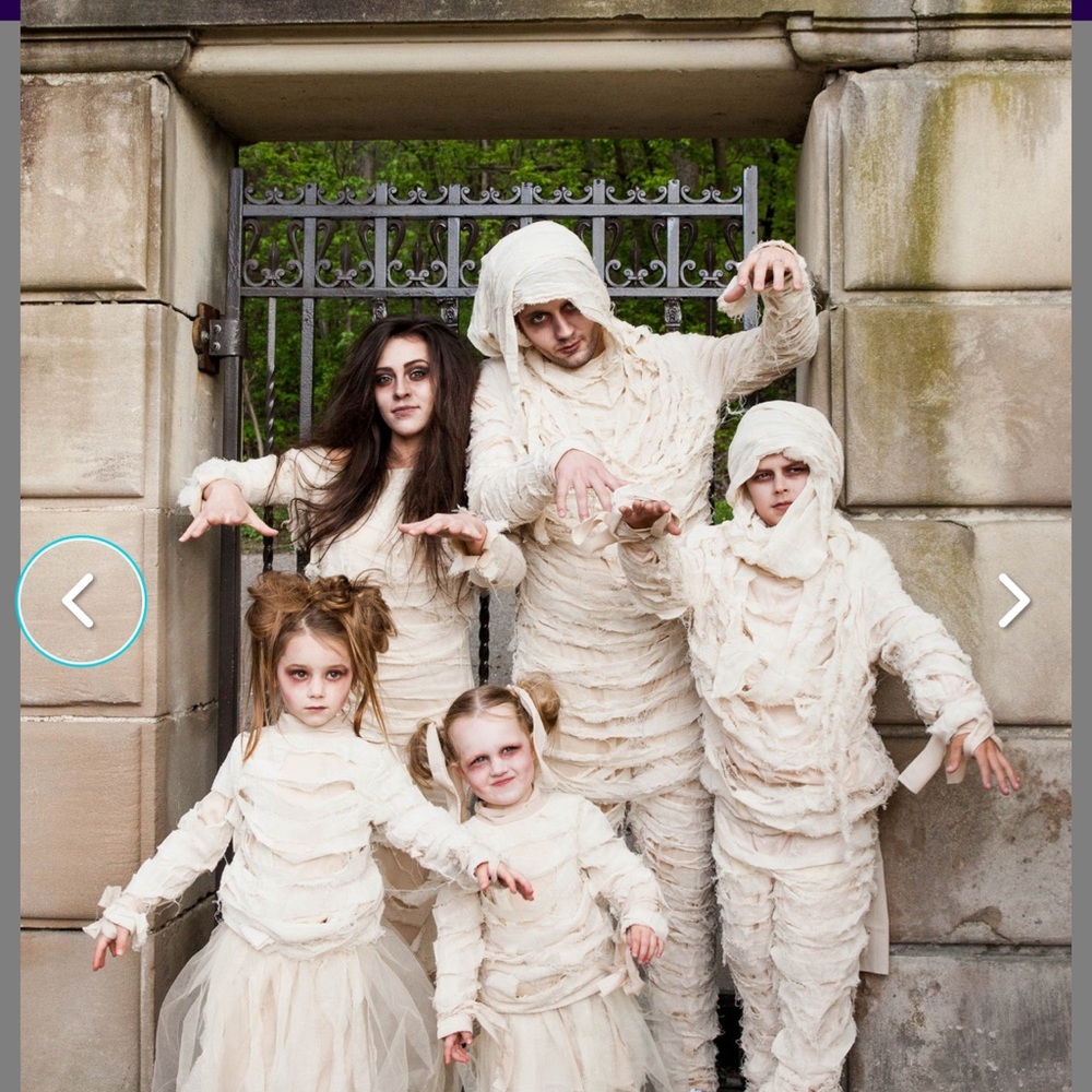 Family of 6 mummy costumes